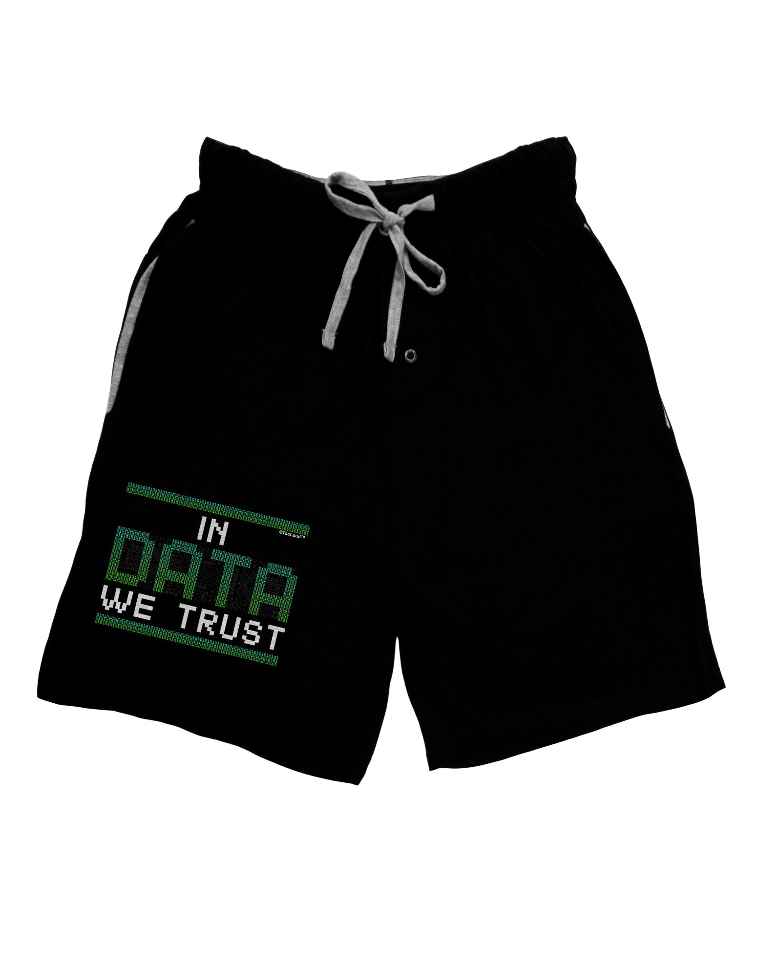 In Data We Trust Adult Lounge Shorts-Lounge Shorts-TooLoud-Black-Small-Davson Sales