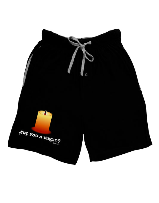 Are You A Virgin - Black Flame Candle Adult Lounge Shorts - Red or Black by TooLoud-Lounge Shorts-TooLoud-Black-Small-Davson Sales
