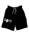 Scary Boo Text Relaxed Adult Lounge Shorts-Lounge Shorts-TooLoud-Black-Small-Davson Sales