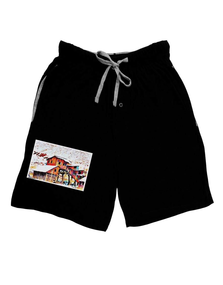 Mine Scene Colorado Watercolor Adult Lounge Shorts-Lounge Shorts-TooLoud-Red-Small-Davson Sales