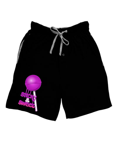 Sticky & Sweet Lollipop Adult Lounge Shorts-Lounge Shorts-TooLoud-Black-Small-Davson Sales