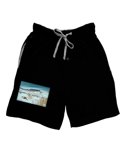 CO Snow Scene Text Adult Lounge Shorts-Lounge Shorts-TooLoud-Black-Small-Davson Sales