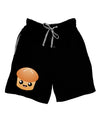 Cute Dinner Roll Adult Lounge Shorts-Lounge Shorts-TooLoud-Black-Small-Davson Sales