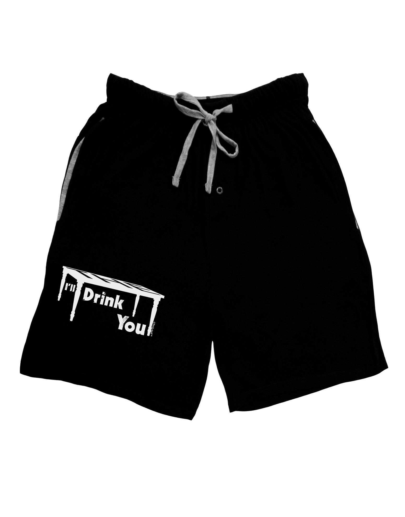 I'll Drink You Under the Table Adult Lounge Shorts-Lounge Shorts-TooLoud-Black-Small-Davson Sales