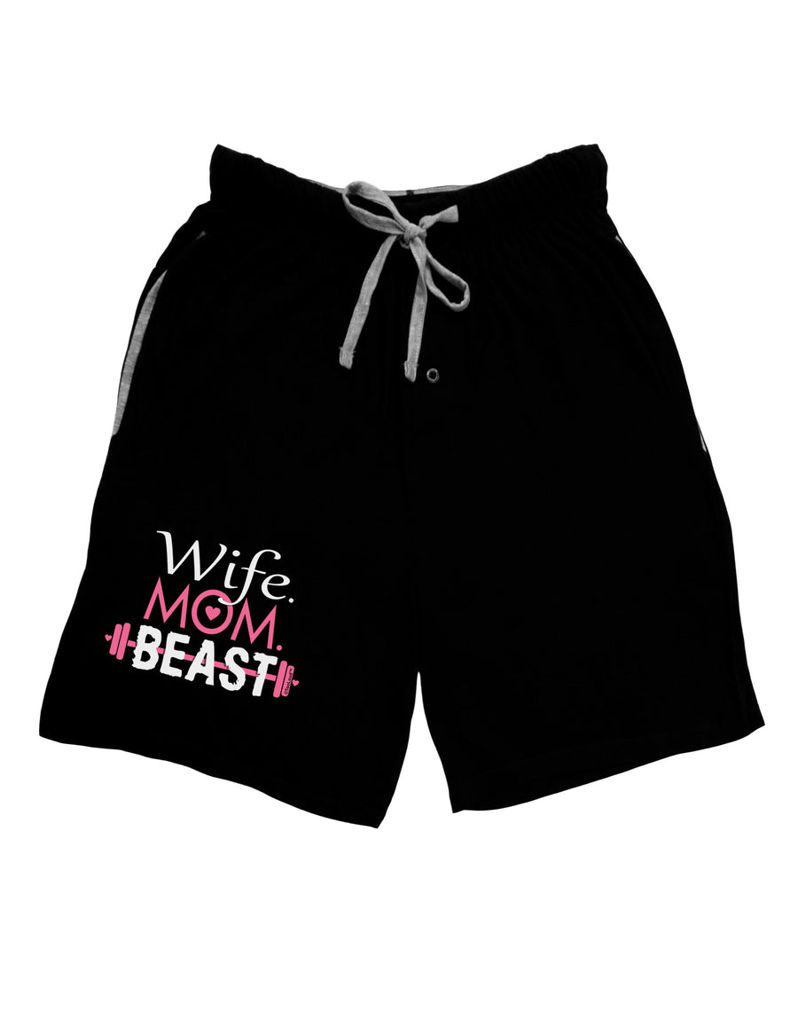 Wife Mom Beast Adult Lounge Shorts-Lounge Shorts-TooLoud-Red-Small-Davson Sales