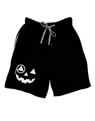 Monocle Jack-o-Lantern B-W Adult Lounge Shorts-Lounge Shorts-TooLoud-Black-Small-Davson Sales