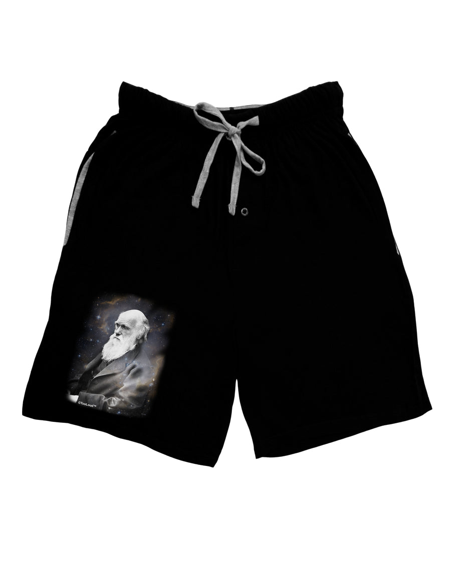 Charles Darwin In Space Adult Lounge Shorts by TooLoud-Lounge Shorts-TooLoud-Red-Small-Davson Sales