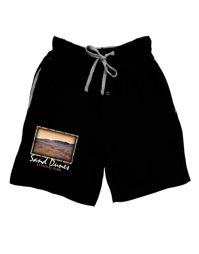 Colorado Sand Dunes Text Relaxed Adult Lounge Shorts-Lounge Shorts-TooLoud-Black-Small-Davson Sales