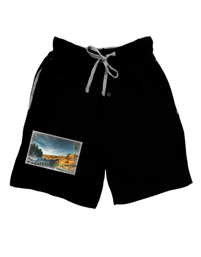 Castlewood Canyon Old Photo Adult Lounge Shorts-Lounge Shorts-TooLoud-Black-Small-Davson Sales