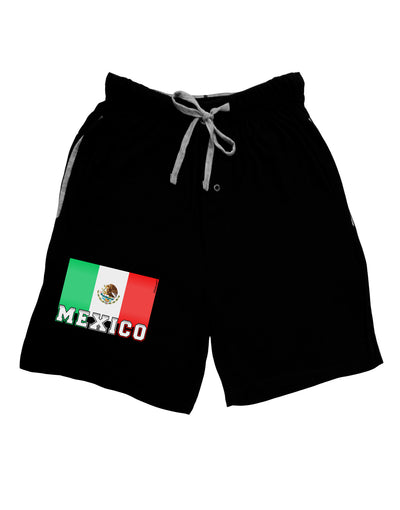 Mexico Flag Dark Adult Lounge Shorts-Lounge Shorts-TooLoud-Black-Small-Davson Sales