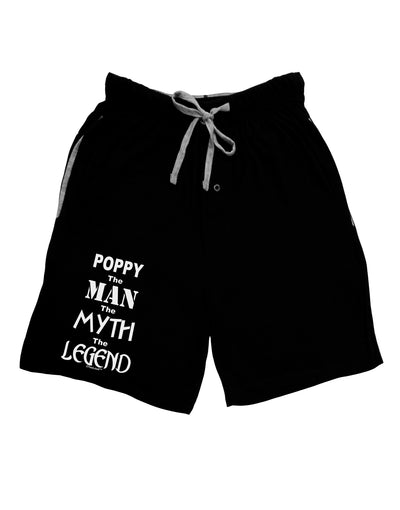 Poppy The Man The Myth The Legend Adult Lounge Shorts by TooLoud-Lounge Shorts-TooLoud-Black-Small-Davson Sales