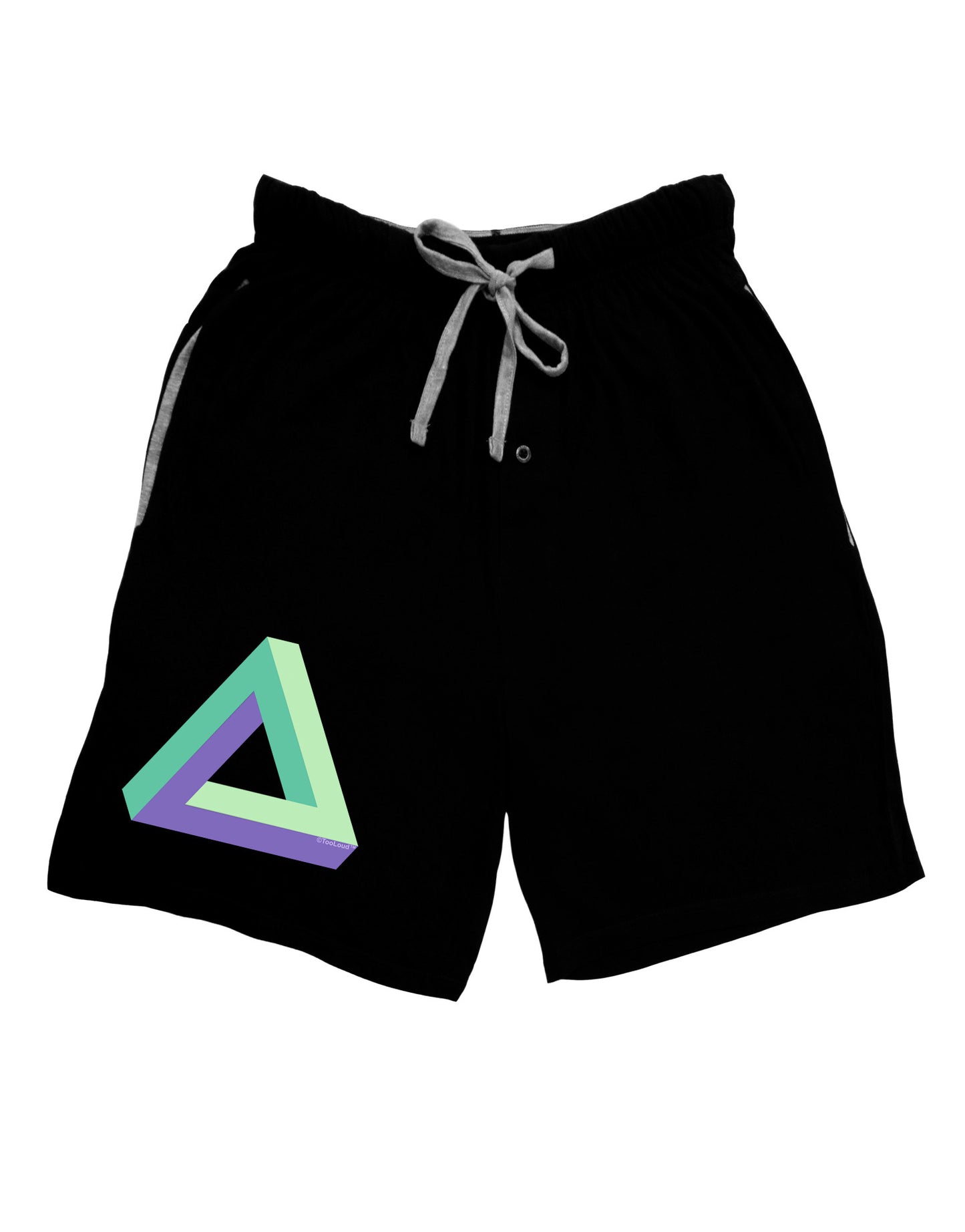 Impossible Triangle Loop Adult Lounge Shorts-Lounge Shorts-TooLoud-Black-Small-Davson Sales