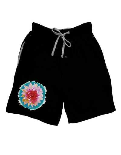 Watercolor Flower Adult Lounge Shorts-Lounge Shorts-TooLoud-Black-Small-Davson Sales