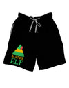 Matching Christmas Design - Elf Family - Sister Elf Adult Lounge Shorts - Red or Black-Lounge Shorts-TooLoud-Black-Small-Davson Sales