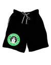 Merry Christmas Latte Logo Relaxed Adult Lounge Shorts-Lounge Shorts-TooLoud-Black-Small-Davson Sales