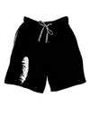 White Feather Adult Lounge Shorts-Lounge Shorts-TooLoud-Black-Small-Davson Sales