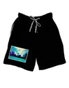 Chicago Skyline Watercolor Adult Lounge Shorts-Lounge Shorts-TooLoud-Black-Small-Davson Sales