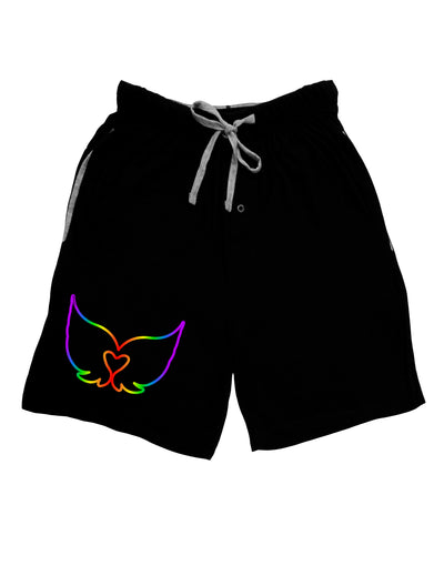 Cute Rainbow Angel Wings Heart Adult Lounge Shorts - Red or Black-Lounge Shorts-TooLoud-Black-Small-Davson Sales