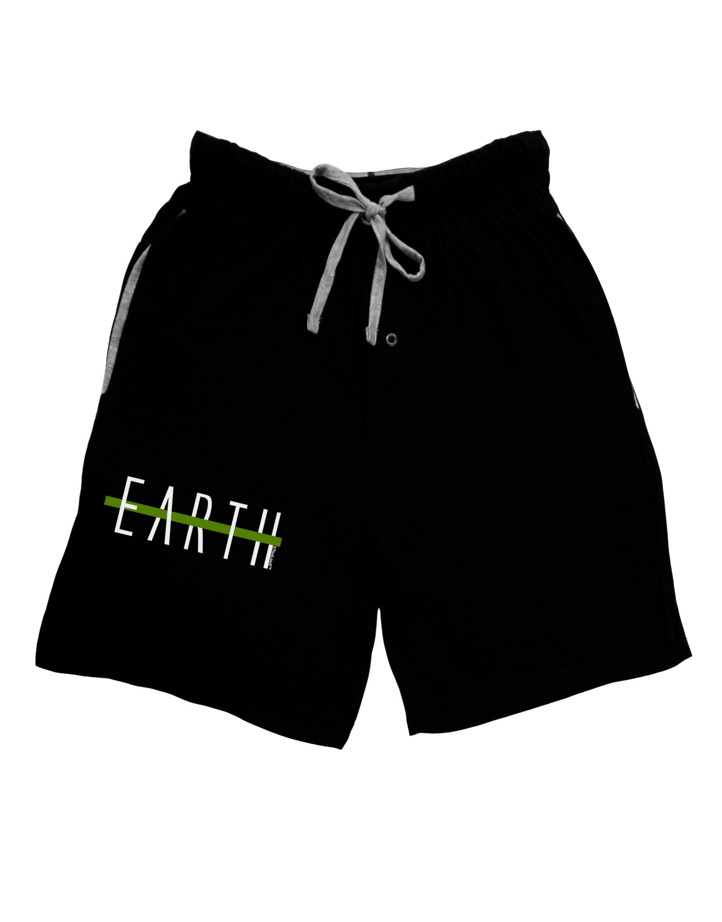 Planet Earth Text Only Adult Lounge Shorts-Lounge Shorts-TooLoud-Black-Small-Davson Sales