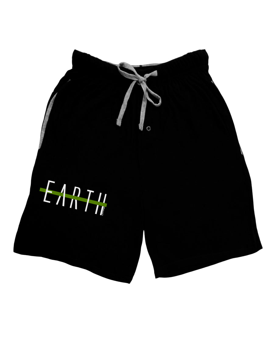 Planet Earth Text Only Adult Lounge Shorts-Lounge Shorts-TooLoud-Red-Small-Davson Sales