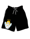 Cute Christmas Angel Girl Adult Lounge Shorts - Red or Black-Lounge Shorts-TooLoud-Black-Small-Davson Sales