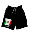 Mexican Flag App Icon - Text Adult Lounge Shorts by TooLoud-Lounge Shorts-TooLoud-Black-Small-Davson Sales