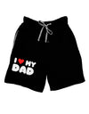 I Heart My Dad Adult Lounge Shorts by TooLoud-Lounge Shorts-TooLoud-Black-Small-Davson Sales