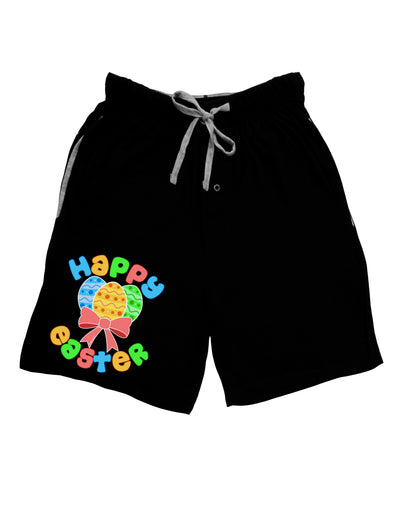 Happy Easter Easter Eggs Adult Lounge Shorts - Red or Black by TooLoud-Lounge Shorts-TooLoud-Black-Small-Davson Sales