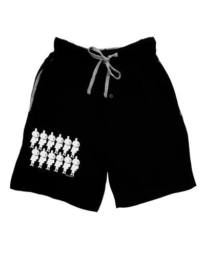 Twelve Drummers Drumming Adult Lounge Shorts-Lounge Shorts-TooLoud-Black-Small-Davson Sales