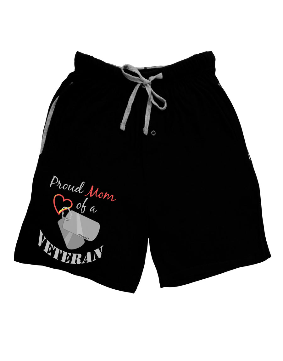 Mom of Veteran Relaxed Adult Lounge Shorts-Lounge Shorts-TooLoud-Black-Small-Davson Sales