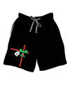 Merry Christmas Present Gift Adult Lounge Shorts - Red or Black-Lounge Shorts-TooLoud-Black-Small-Davson Sales