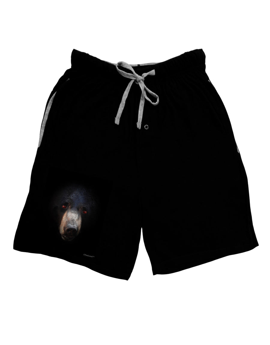 Scary Black Bear Adult Lounge Shorts-Lounge Shorts-TooLoud-Red-Small-Davson Sales