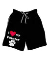 I Heart My Pointer Adult Lounge Shorts by TooLoud-Lounge Shorts-TooLoud-Black-Small-Davson Sales