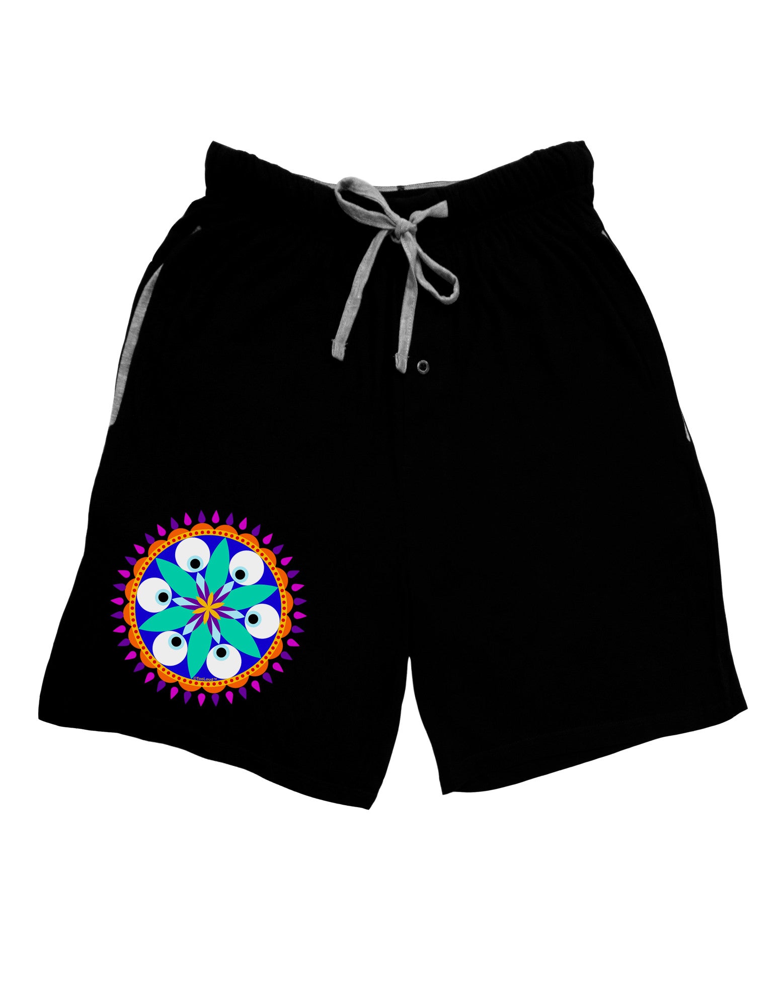 Evil Eye Protection Mandala Adult Lounge Shorts by-Lounge Shorts-TooLoud-Black-Small-Davson Sales