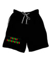 Merry Christmas Lights Red and Green Adult Lounge Shorts - Red or Black-Lounge Shorts-TooLoud-Black-Small-Davson Sales