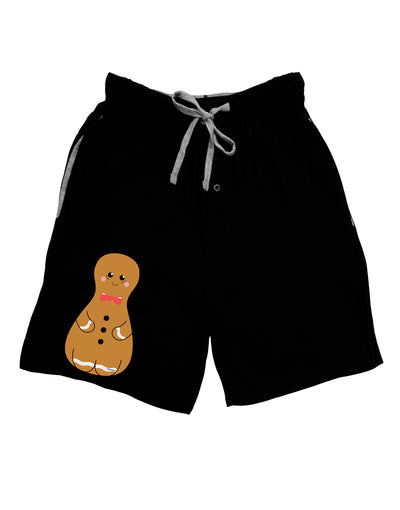 Cute Gingerbread Matryoshka Nesting Doll - Christmas Adult Lounge Shorts - Red or Black-Lounge Shorts-TooLoud-Black-Small-Davson Sales