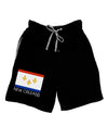 New Orleans Louisiana Flag Text Adult Lounge Shorts-Lounge Shorts-TooLoud-Black-Small-Davson Sales