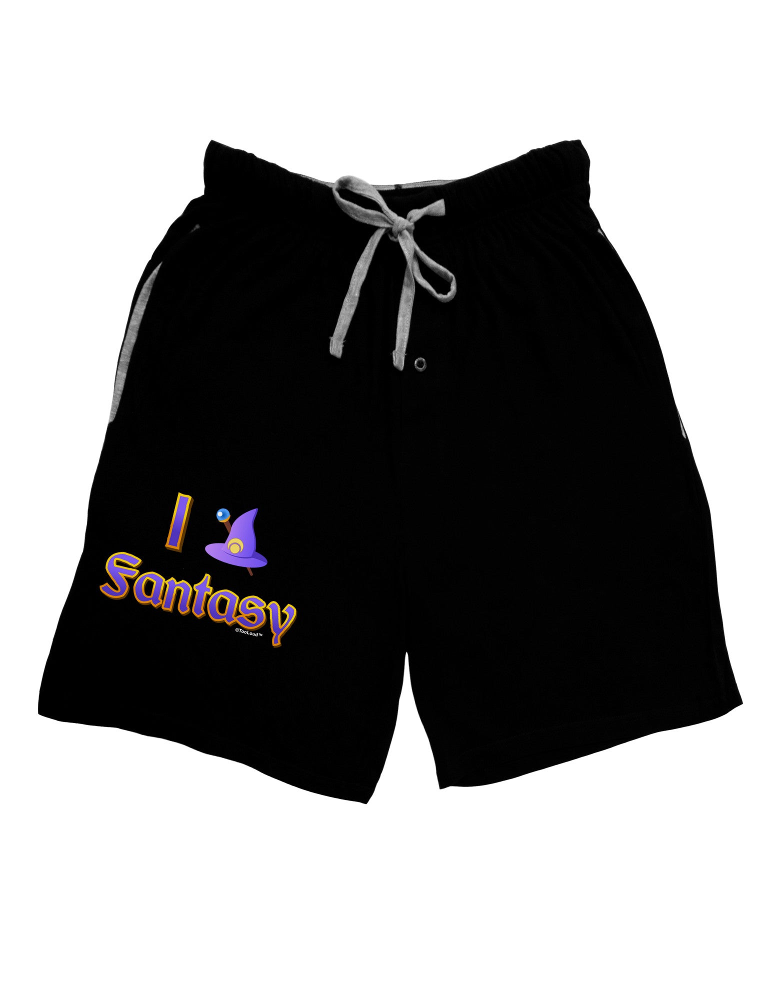 I Love Fantasy Adult Lounge Shorts-Lounge Shorts-TooLoud-Black-Small-Davson Sales