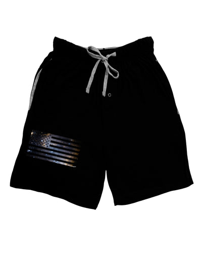 American Flag Galaxy Adult Lounge Shorts by TooLoud-Lounge Shorts-TooLoud-Black-Small-Davson Sales