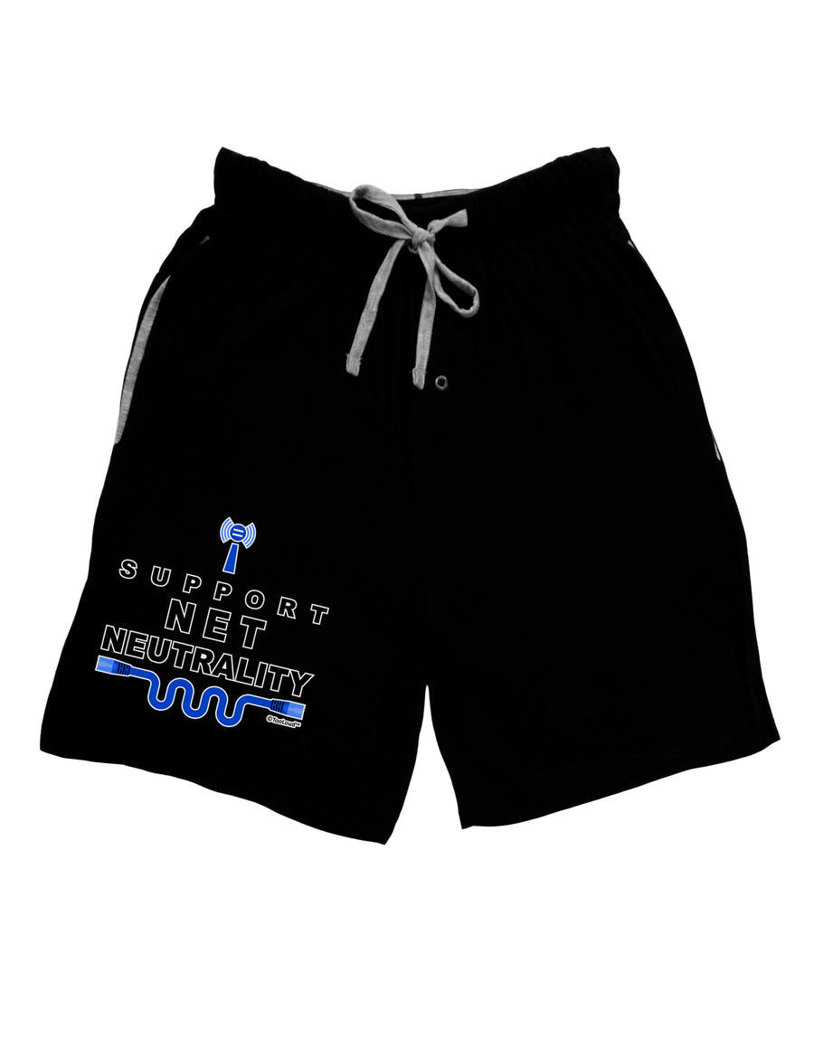 i Support Net Neutrality Adult Lounge Shorts - Red or Black by TooLoud-TooLoud-Red-Small-Davson Sales