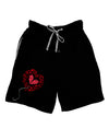 Broken Heart Popped Red Heart Balloon Adult Lounge Shorts - Red or Black-Lounge Shorts-TooLoud-Black-Small-Davson Sales