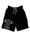 Time to Give Thanks Dark Adult Lounge Shorts-Lounge Shorts-TooLoud-Black-Small-Davson Sales