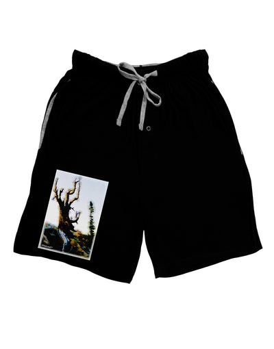 CO Mountain Scenery Watercolor Adult Lounge Shorts-Lounge Shorts-TooLoud-Black-Small-Davson Sales