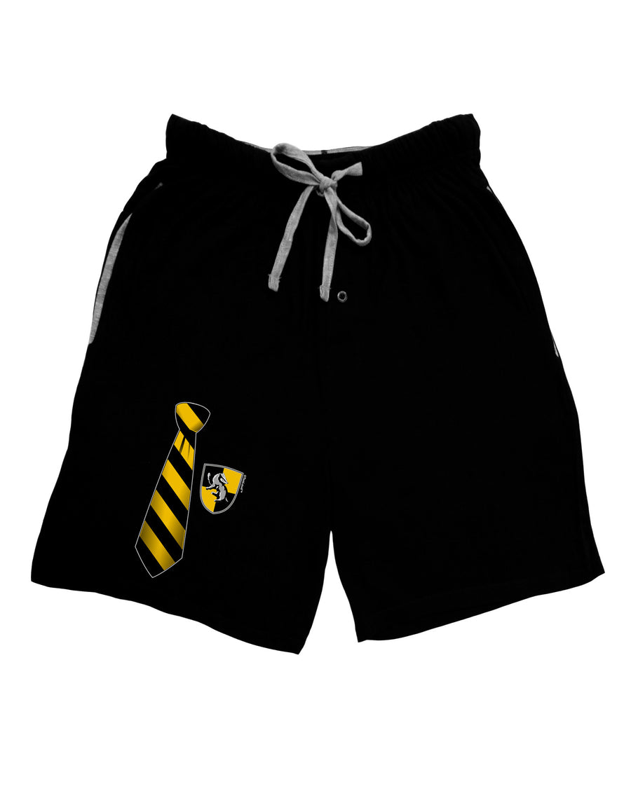 TooLoud Wizard Tie Yellow and Black Adult Lounge Shorts-Lounge Shorts-TooLoud-Red-Small-Davson Sales