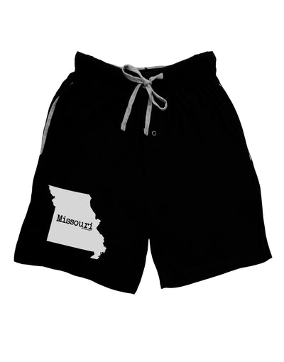 Missouri - United States Shape Adult Lounge Shorts - Red or Black-Lounge Shorts-TooLoud-Black-Small-Davson Sales