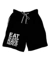 Eat Sleep Rave Repeat Adult Lounge Shorts by TooLoud-Lounge Shorts-TooLoud-Black-Small-Davson Sales