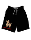 Cute Rudolph the Reindeer - Merry Christmas Adult Lounge Shorts - Red or Black by TooLoud-Lounge Shorts-TooLoud-Black-Small-Davson Sales