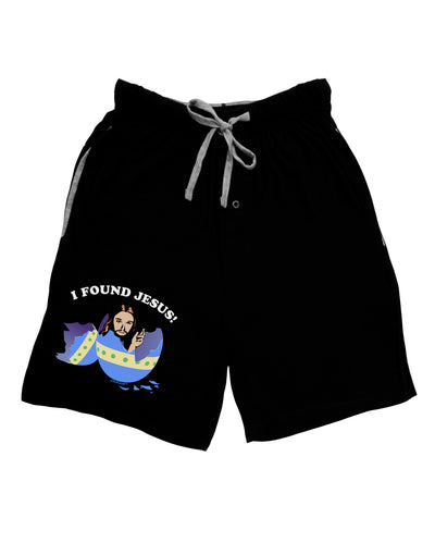 I Found Jesus - Easter Egg Adult Lounge Shorts-Lounge Shorts-TooLoud-Black-Small-Davson Sales