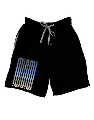 Miami Beach View Mirage Adult Lounge Shorts-Lounge Shorts-TooLoud-Black-Small-Davson Sales