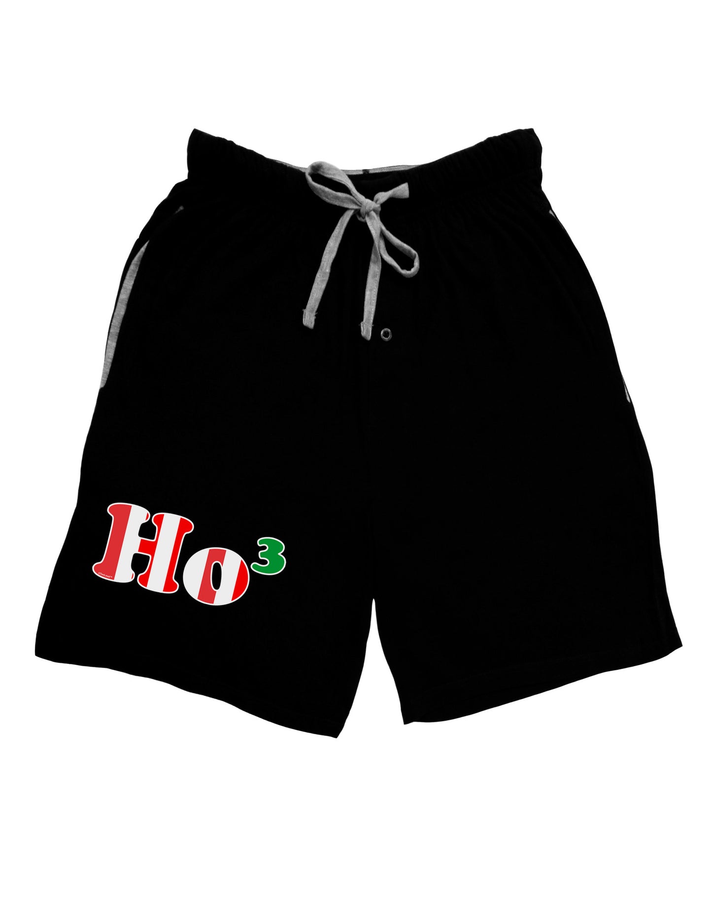Ho Ho Ho Math Christmas Adult Lounge Shorts - Red or Black-Lounge Shorts-TooLoud-Black-Small-Davson Sales